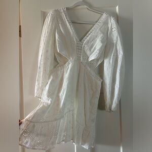 Hazel and Olive white cutout dress